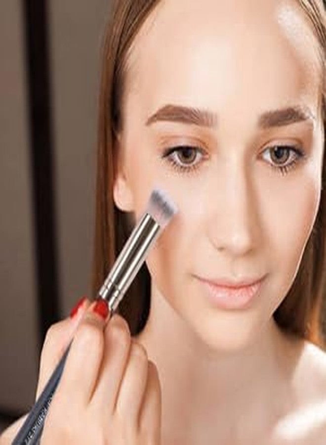 ENERGY Concealer Brush Set - Mini Flat Top Kabuki Brush Slant Concealer Brush for Eyebrows Eyeshadow Under Eye Setting Powder for Liquid Cream Powder Blending - Image 5